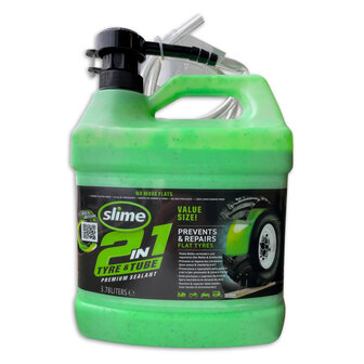 Slime 2-in-1 banden &amp; binnenbanden afdichtmiddel (1 gallon / 3.78 ltr)